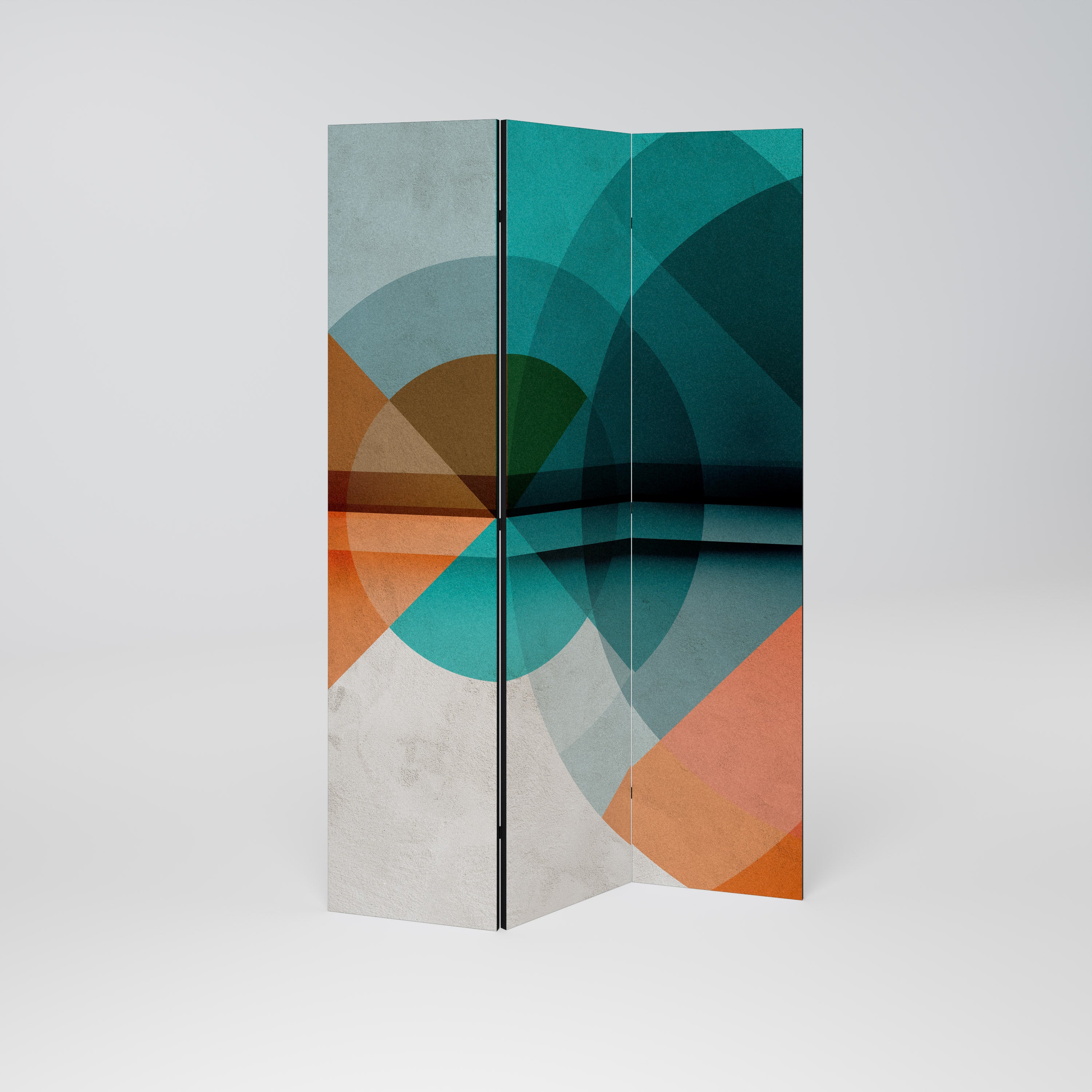 CIRCULAR RHAPSODY Decorative 3-Panel Room Divider