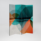 CIRCULAR RHAPSODY Biombo Decorativo de 4 Paneles