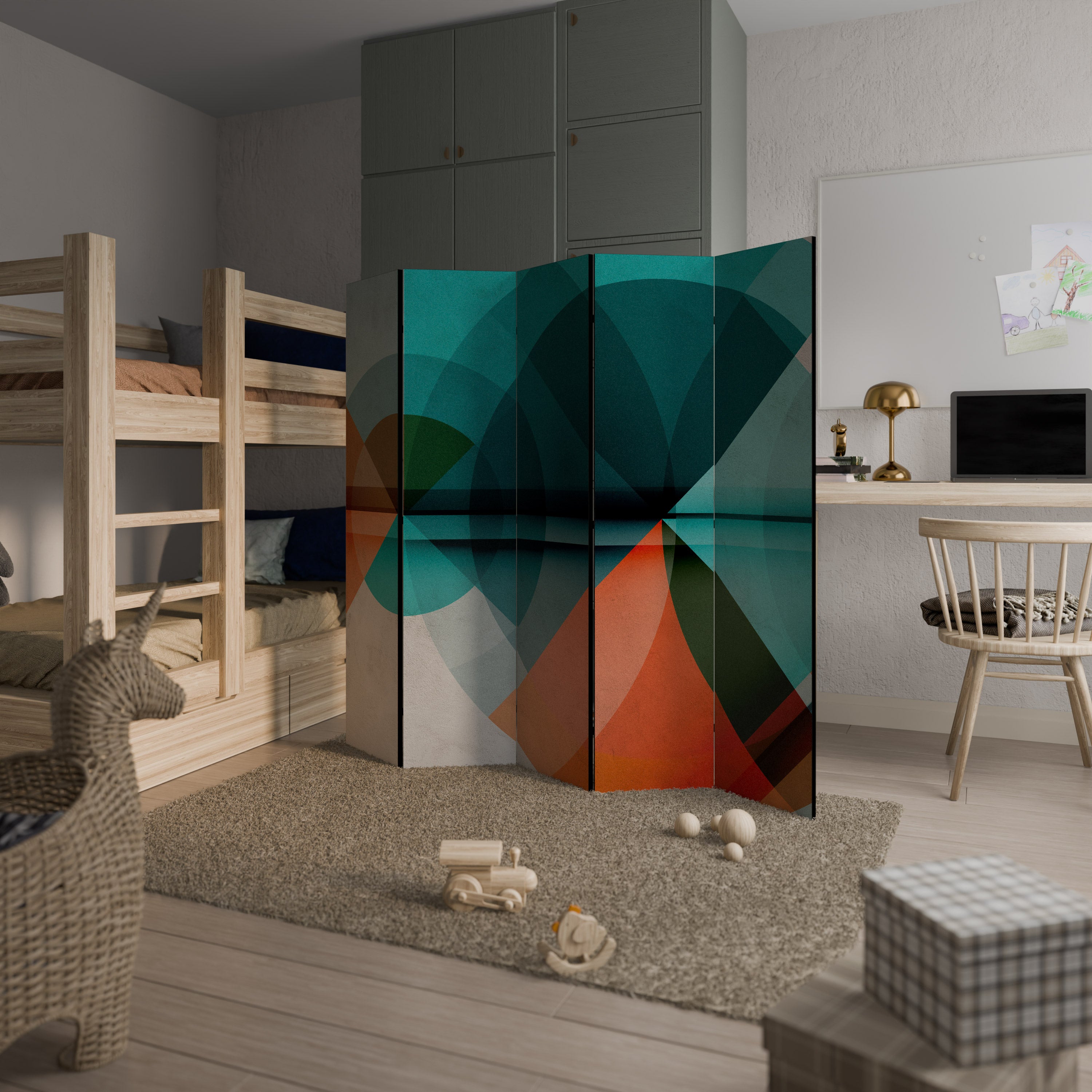 CIRCULAR RHAPSODY 5-Panel Room Divider