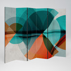 CIRCULAR RHAPSODY Biombo Decorativo de 6 Paneles