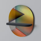 PIERCING SHARPNESS Estante Ovalado Decorativo en Acabado Negro