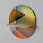 PIERCING SHARPNESS Estante Ovalado Decorativo en Efecto Roble