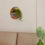 PIERCING SHARPNESS Estante Ovalado Decorativo en Efecto Roble