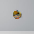 PIERCING SHARPNESS Round Art Shelf In Oak Effect