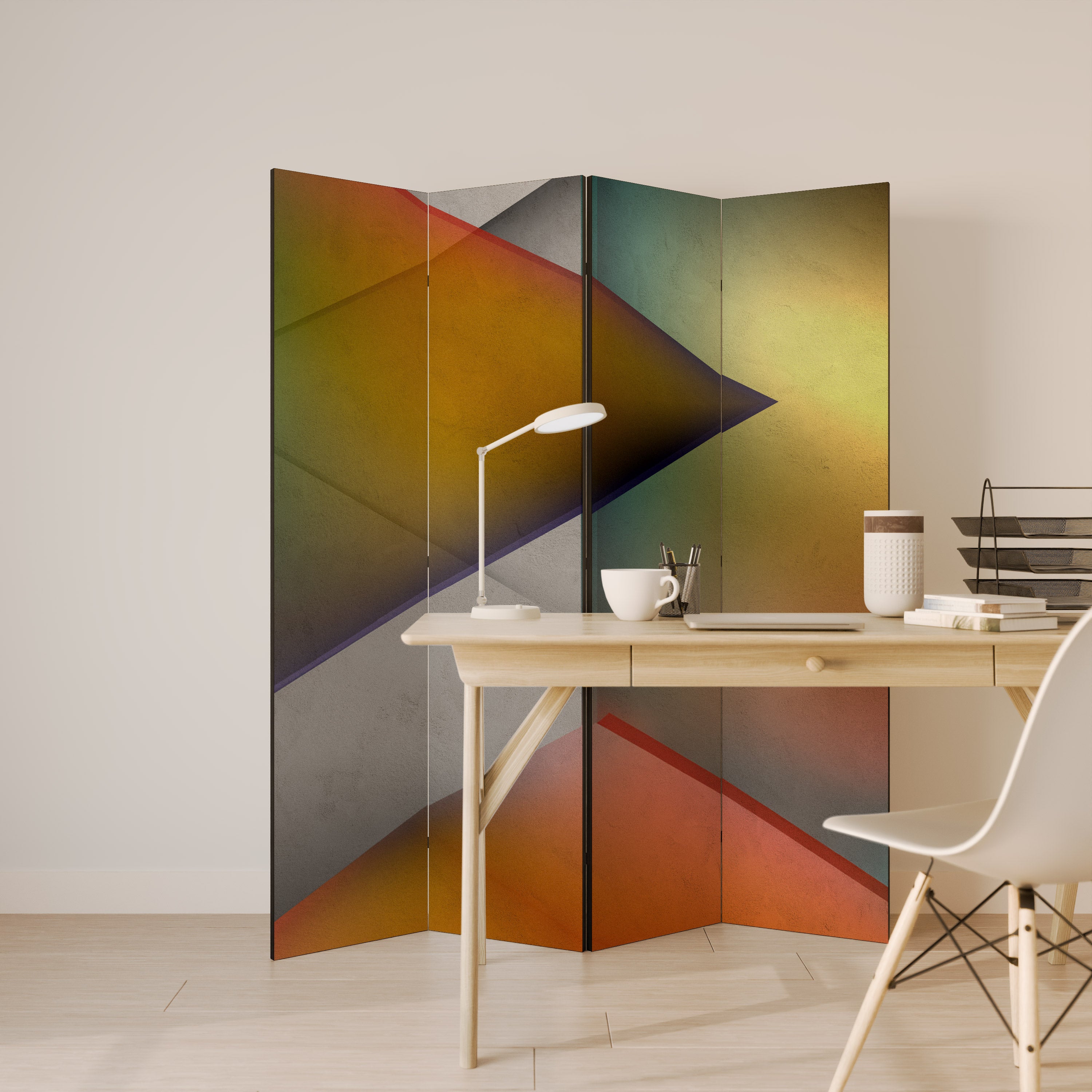 PIERCING SHARPNESS Biombo de 4 paneles