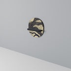 UNIFIED FRAGMENTS Estante Ovalado Decorativo en Acabado Negro