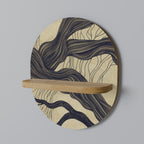 UNIFIED FRAGMENTS Estante Ovalado Decorativo en Efecto Roble