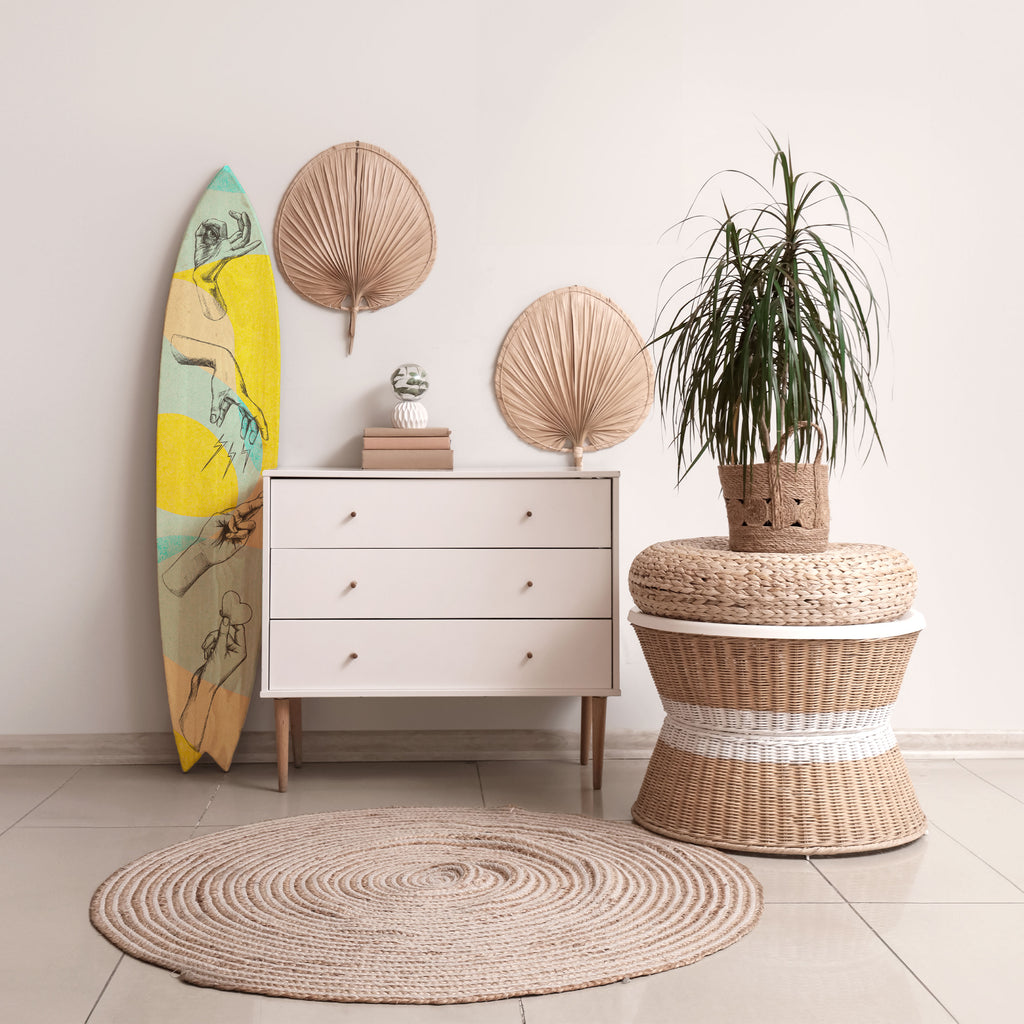 BODY LANGUAGE Panel decorativo de tabla de surf