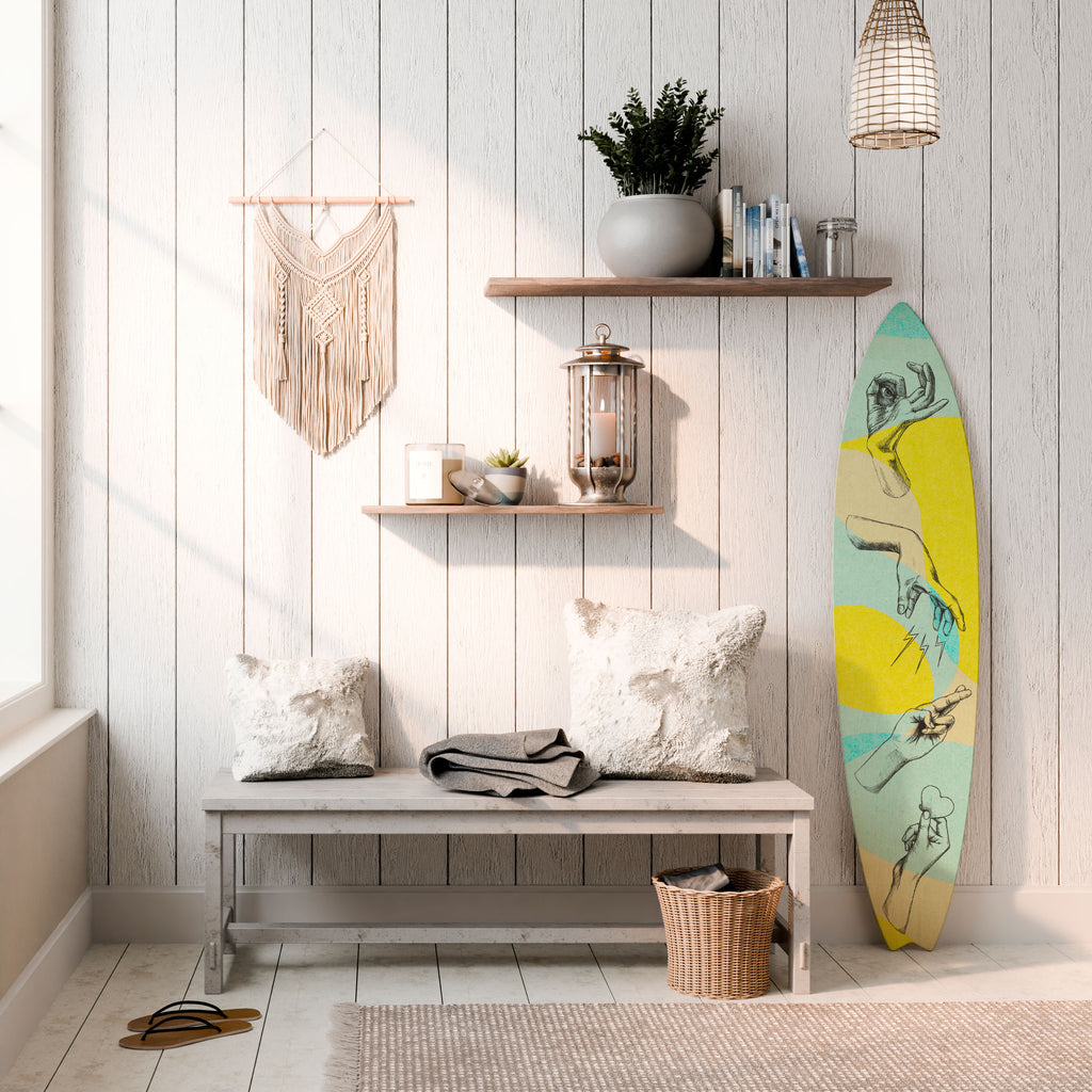 BODY LANGUAGE Panel decorativo de tabla de surf