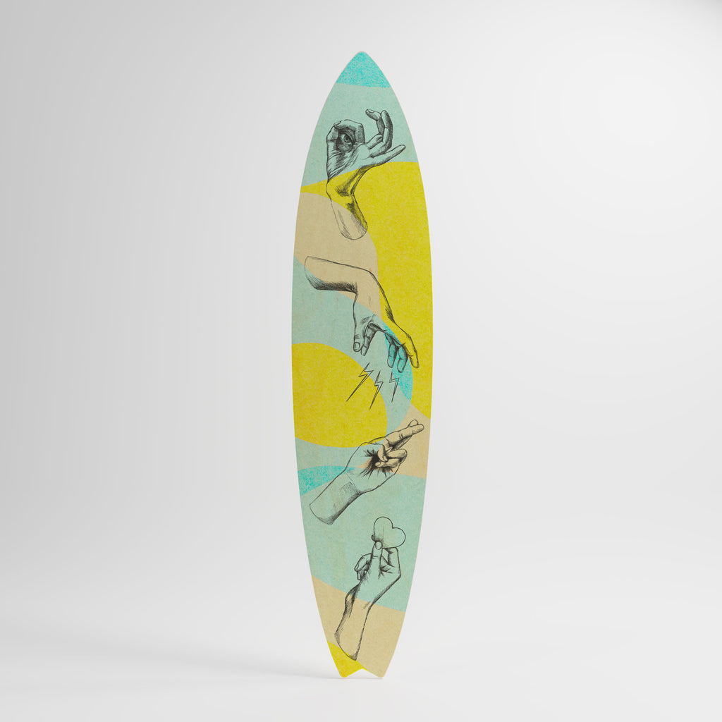 BODY LANGUAGE Panel decorativo de tabla de surf