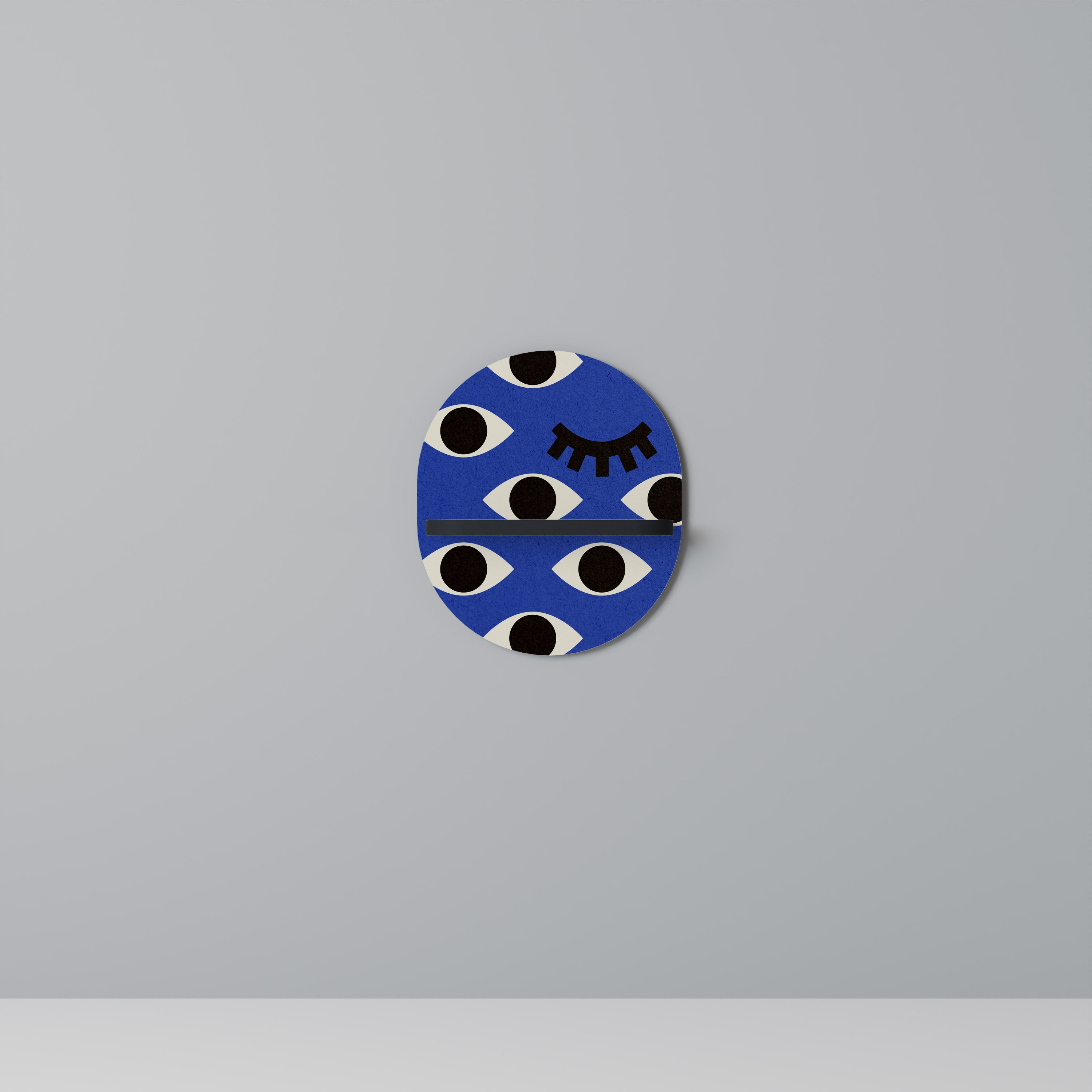 Estantería de arte ovalada GEOMETRIC EYES con acabado negro