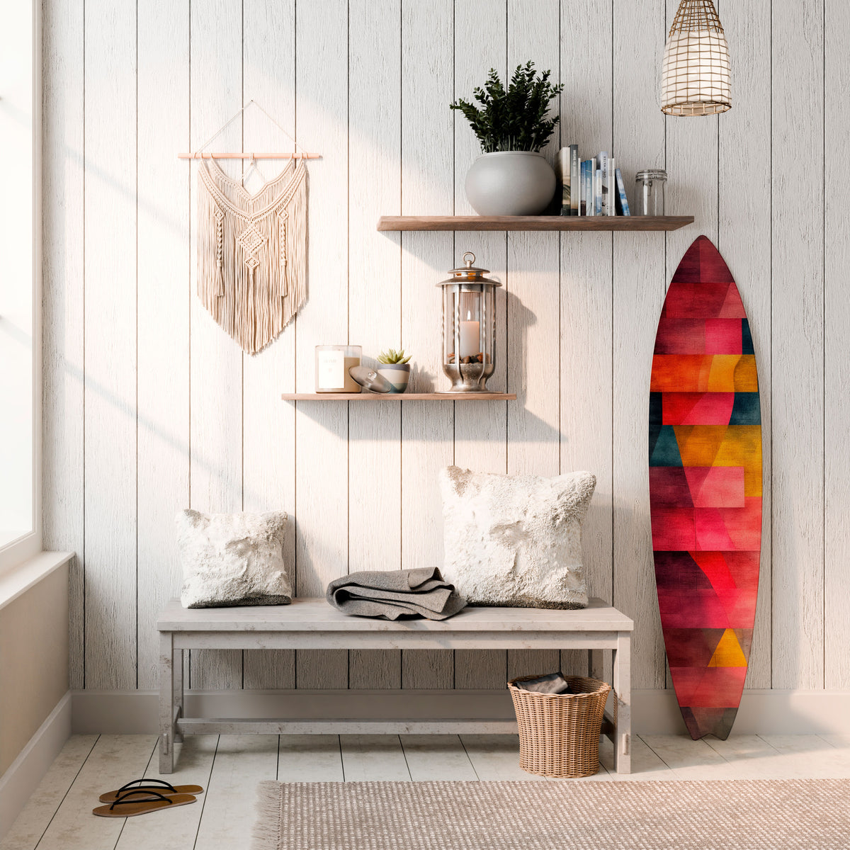 COLORFUL SOUNDS Panel decorativo de tabla de surf