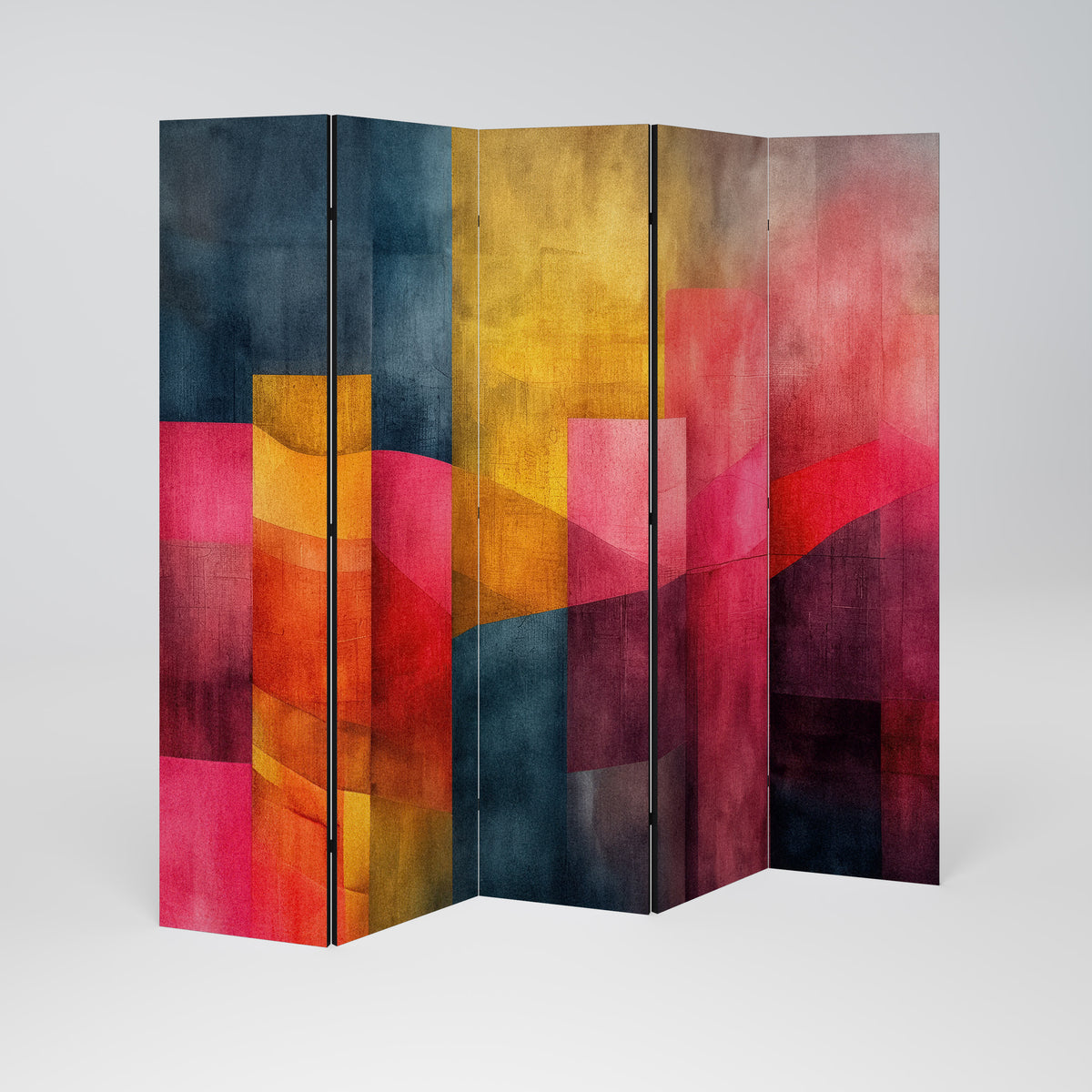 COLORFUL SOUNDS Biombo de 5 paneles