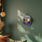 NIGHTFALL VIBRANCE Estante Ovalado Decorativo en Efecto Roble