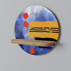 NIGHTFALL VIBRANCE Round Art Shelf In Oak Effect