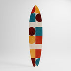 GEOMETRIC PUZZLE Panel decorativo de tabla de surf