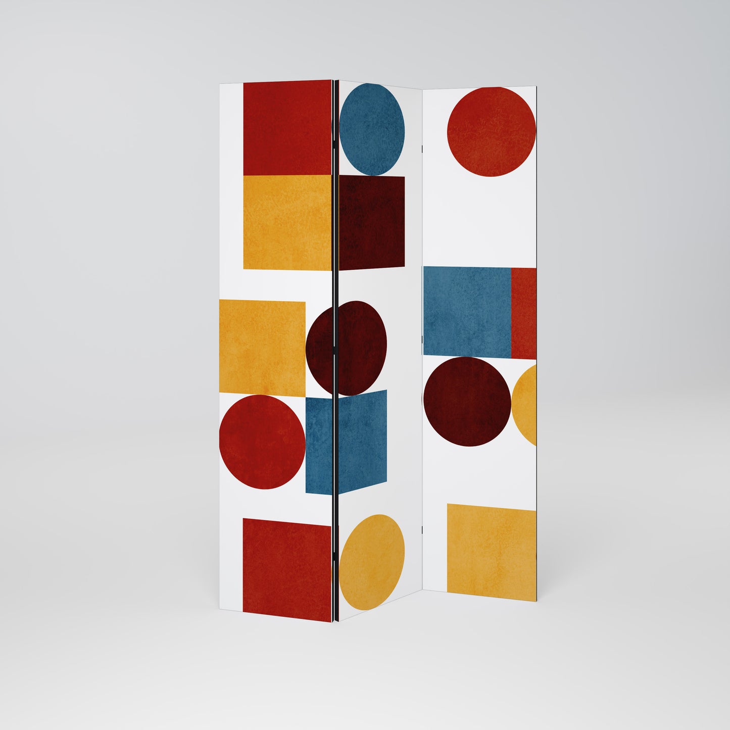 GEOMETRIC PUZZLE Biombo de 3 paneles