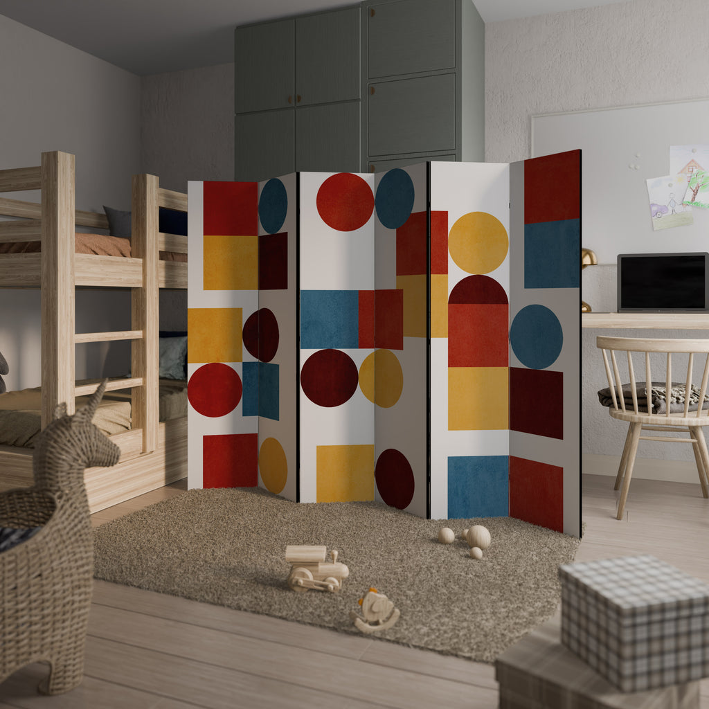 GEOMETRIC PUZZLE Biombo de 6 paneles
