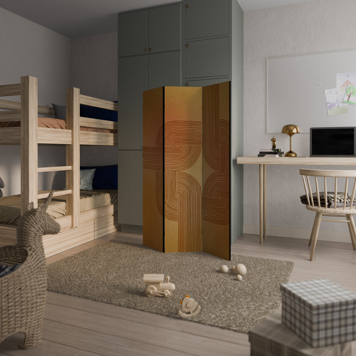 STRENGTHENING RELATION 3-Panel Room Divider