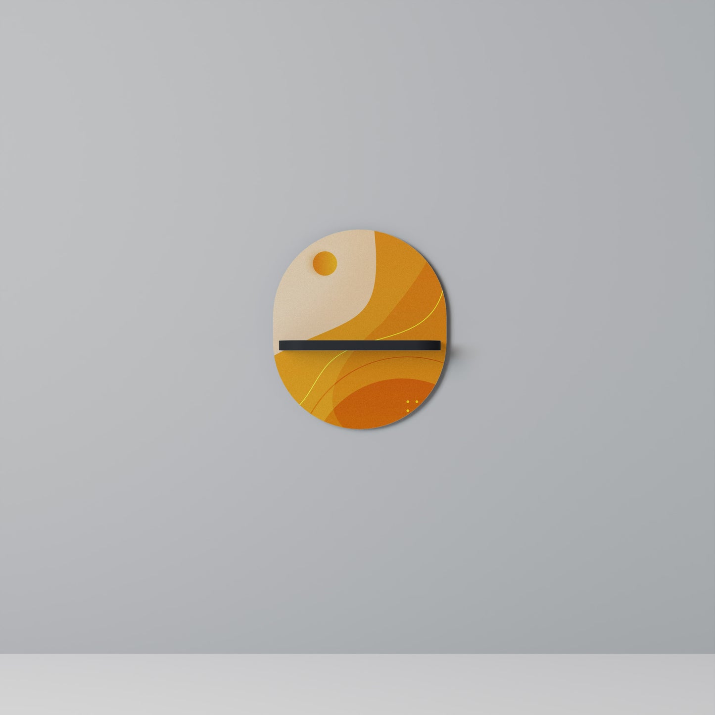 ORANGE ARRANGEMENT Art Shelf