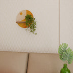 ORANGE ARRANGEMENT Estante Redondo Decorativo en Efecto Roble