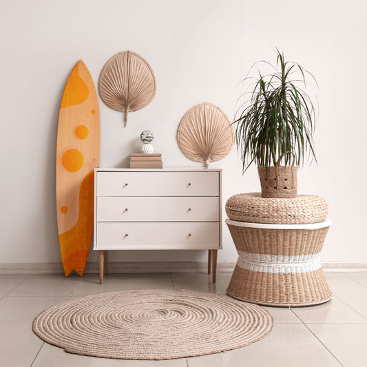 ORANGE ARRANGEMENT Panel decorativo de tabla de surf