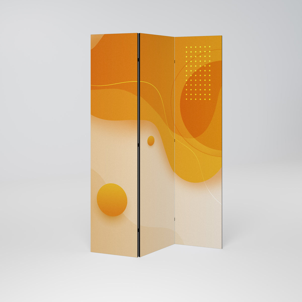ORANGE ARRANGEMENT Biombo de 3 paneles