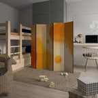 ORANGE ARRANGEMENT Biombo Decorativo de 5 Paneles