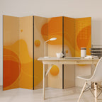 ORANGE ARRANGEMENT Decorative 6-Panel Room Divider