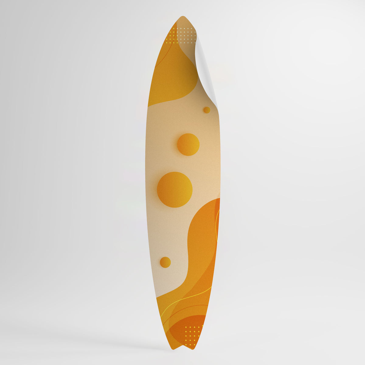 ORANGE ARRANGEMENT Peel and Stick Surfboard Sticker