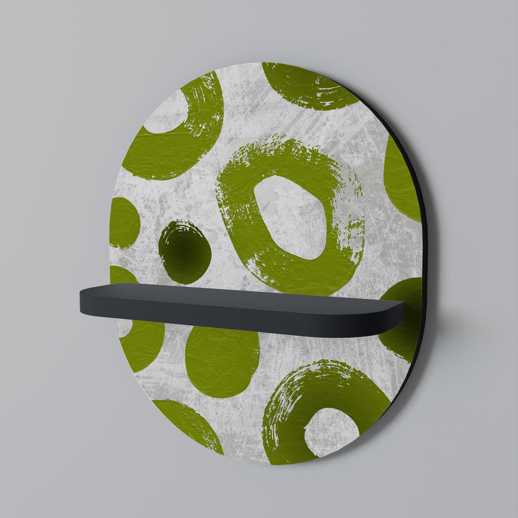 Estantería de arte ovalada GREEN RHAPSODY con acabado negro