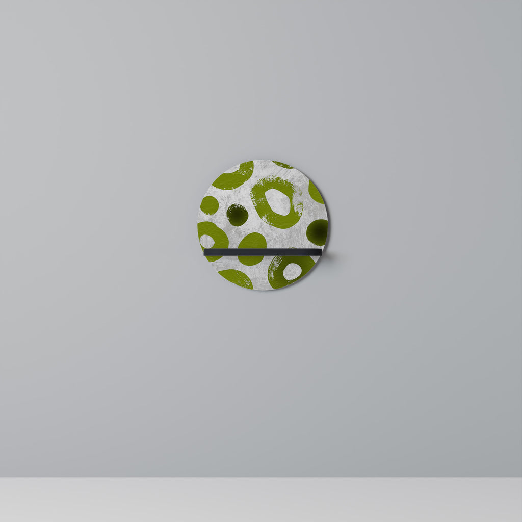 Estantería de arte redonda GREEN RHAPSODY con acabado negro