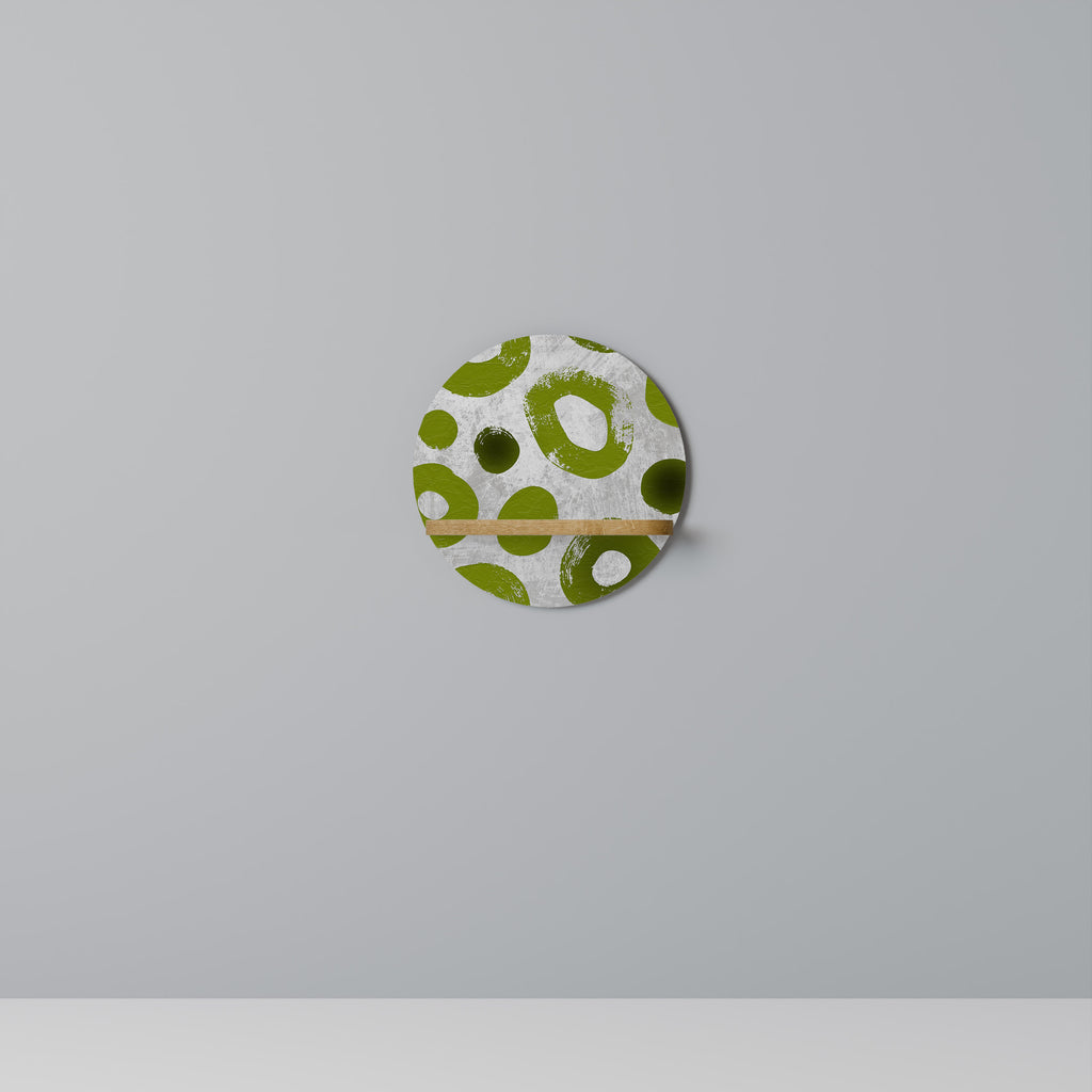 Estantería de arte redonda GREEN RHAPSODY con efecto roble