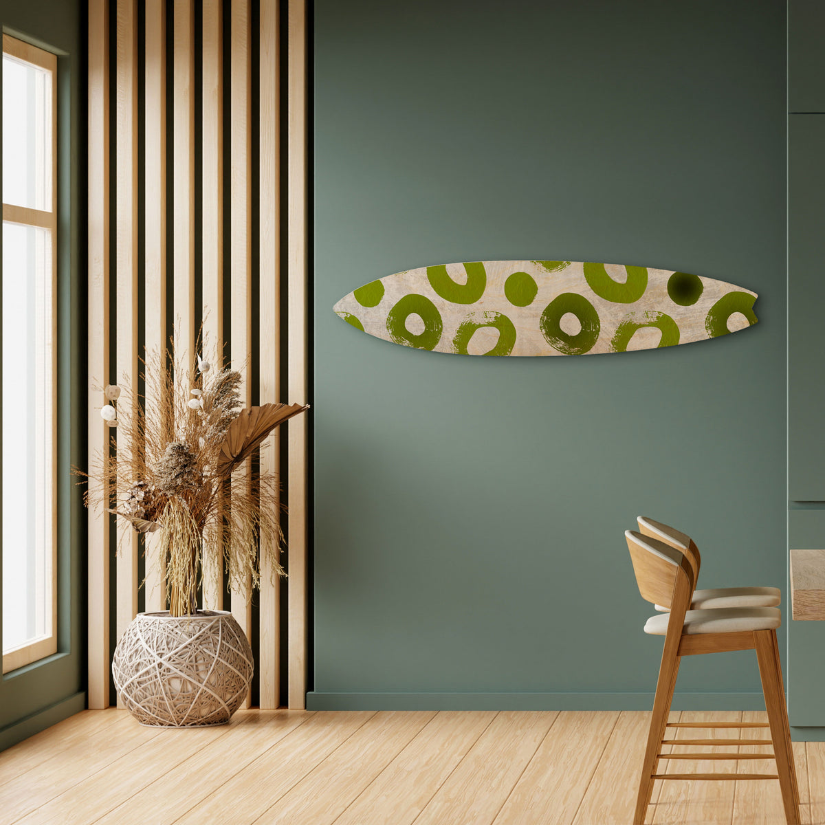 GREEN RHAPSODY Panel decorativo de tabla de surf