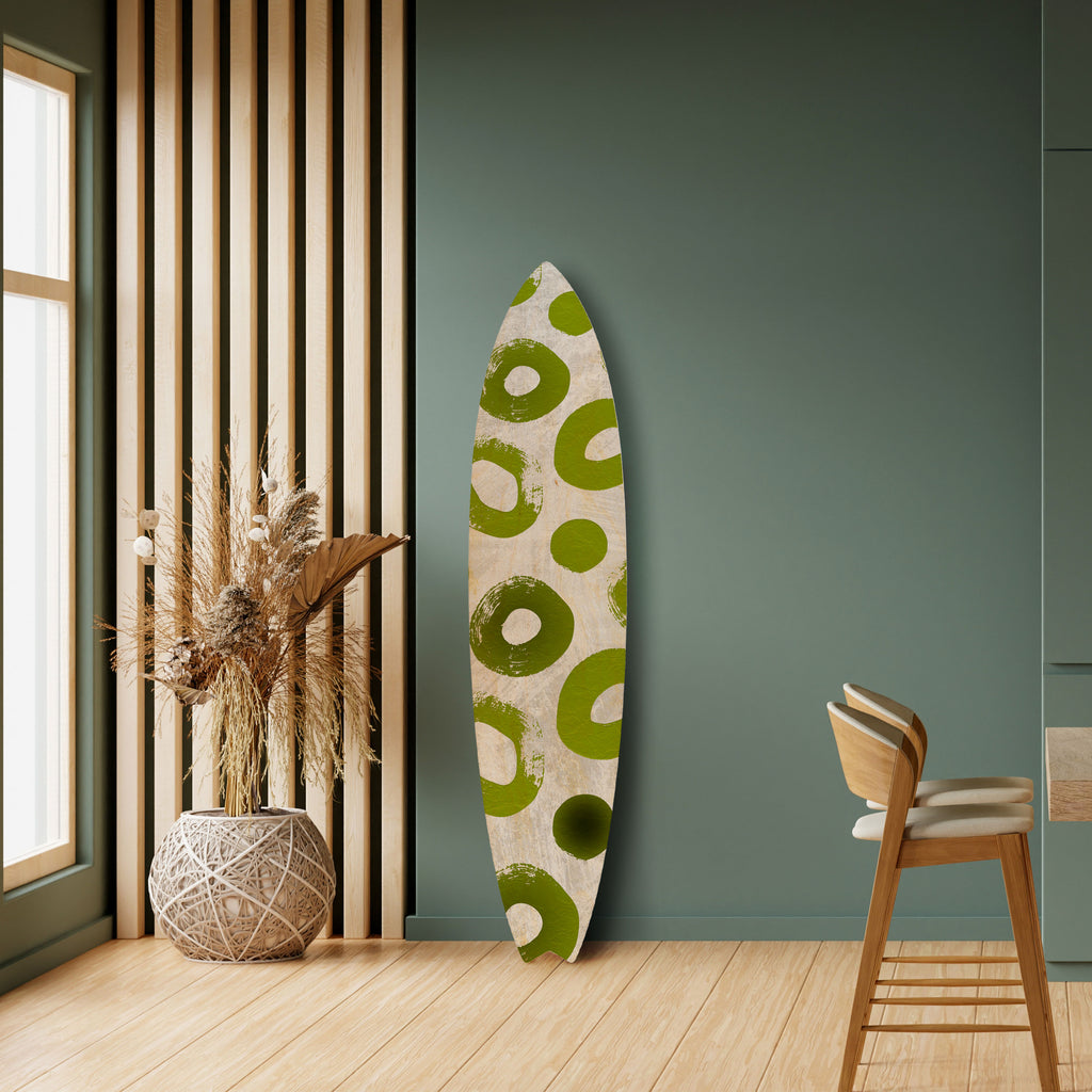 GREEN RHAPSODY Panel decorativo de tabla de surf