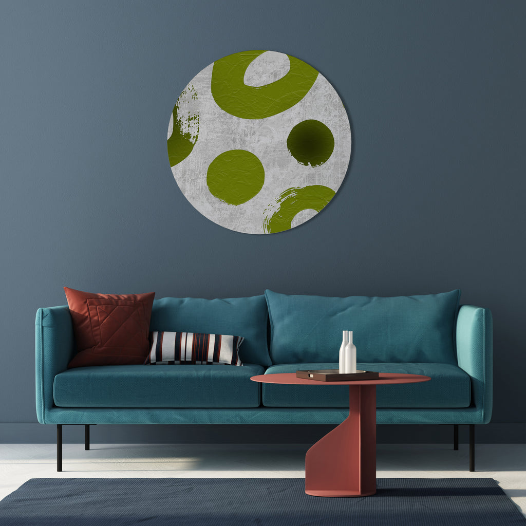 GREEN RHAPSODY Round Wall Art
