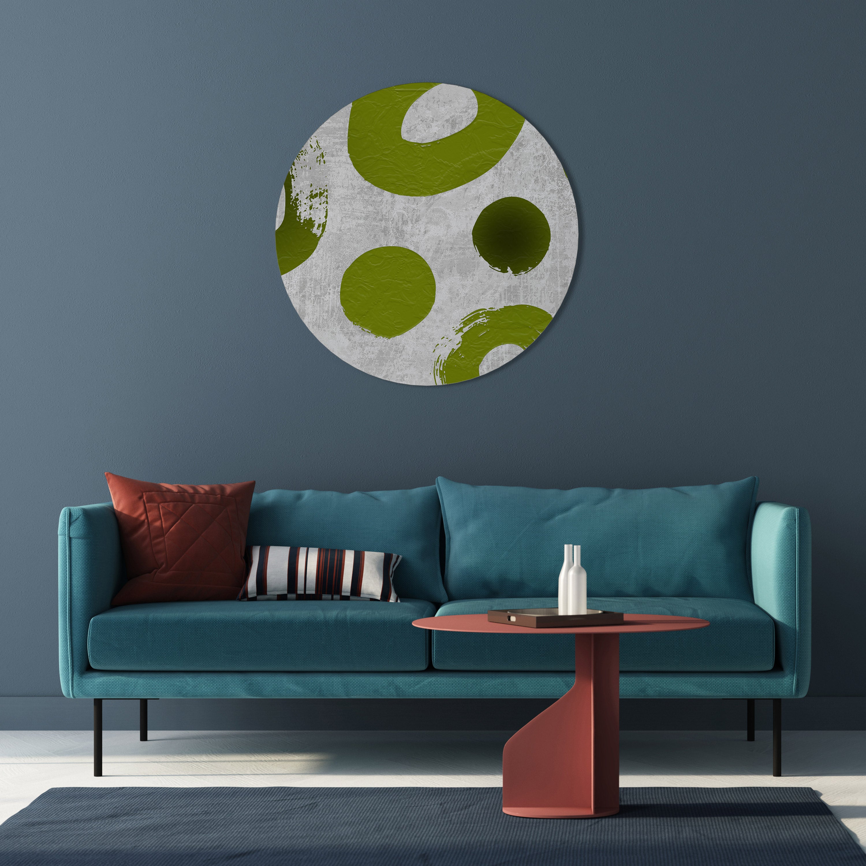 GREEN RHAPSODY Round Wall Art