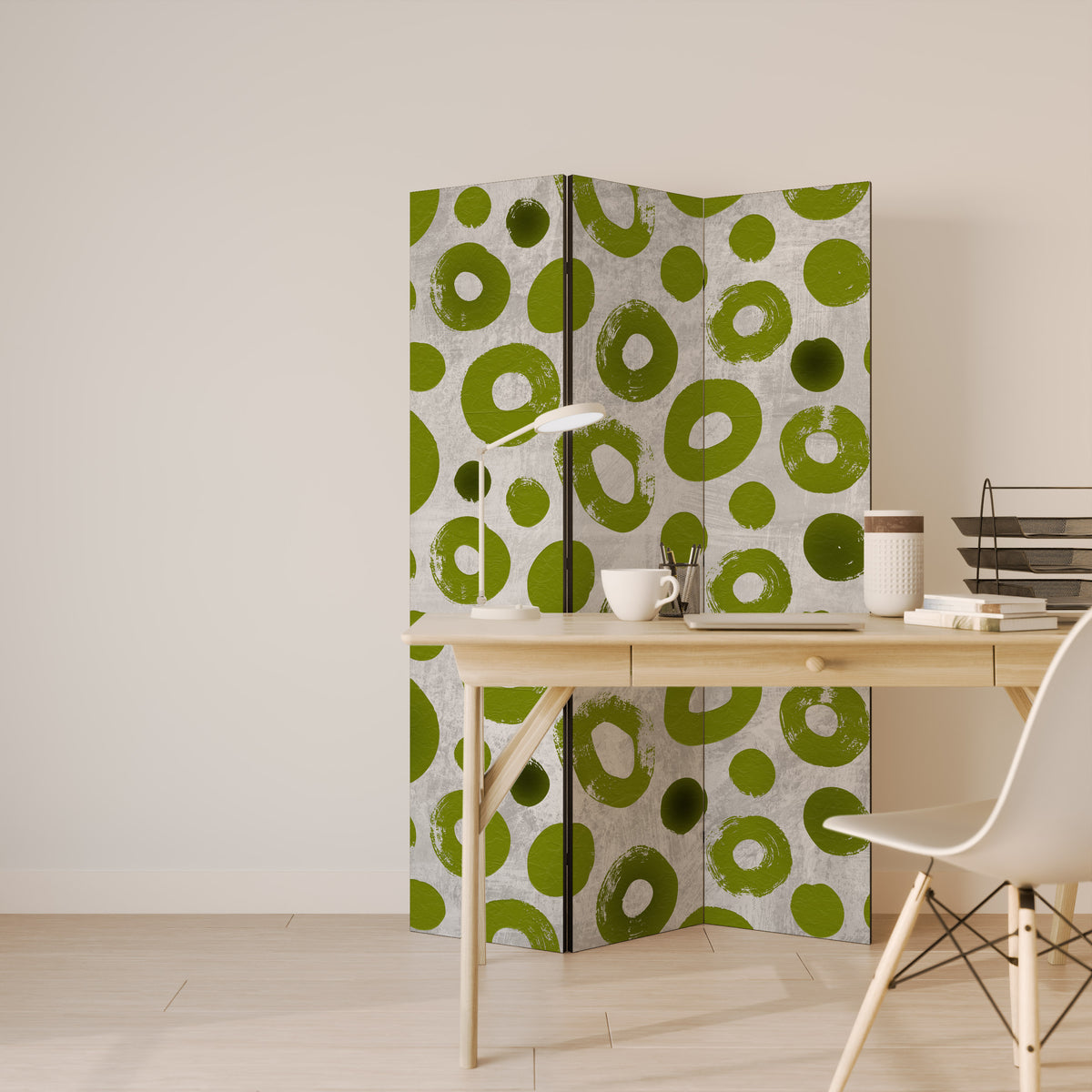 GREEN RHAPSODY Biombo de 3 paneles