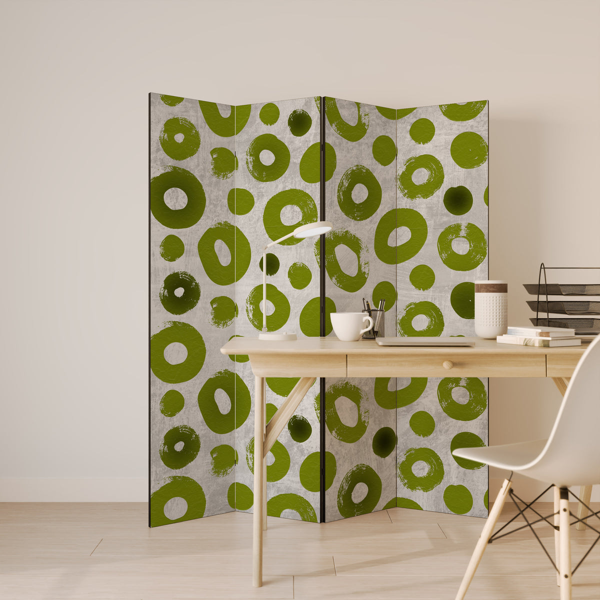 GREEN RHAPSODY Biombo de 4 paneles