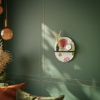 COLORFUL COSMOS Estante Ovalado Decorativo en Acabado Negro