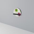 COLORFUL COSMOS Estante Redondo Decorativo en Acabado Negro