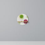 COLORFUL COSMOS Estante Redondo Decorativo en Efecto Roble