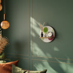 COLORFUL COSMOS Estante Redondo Decorativo en Efecto Roble