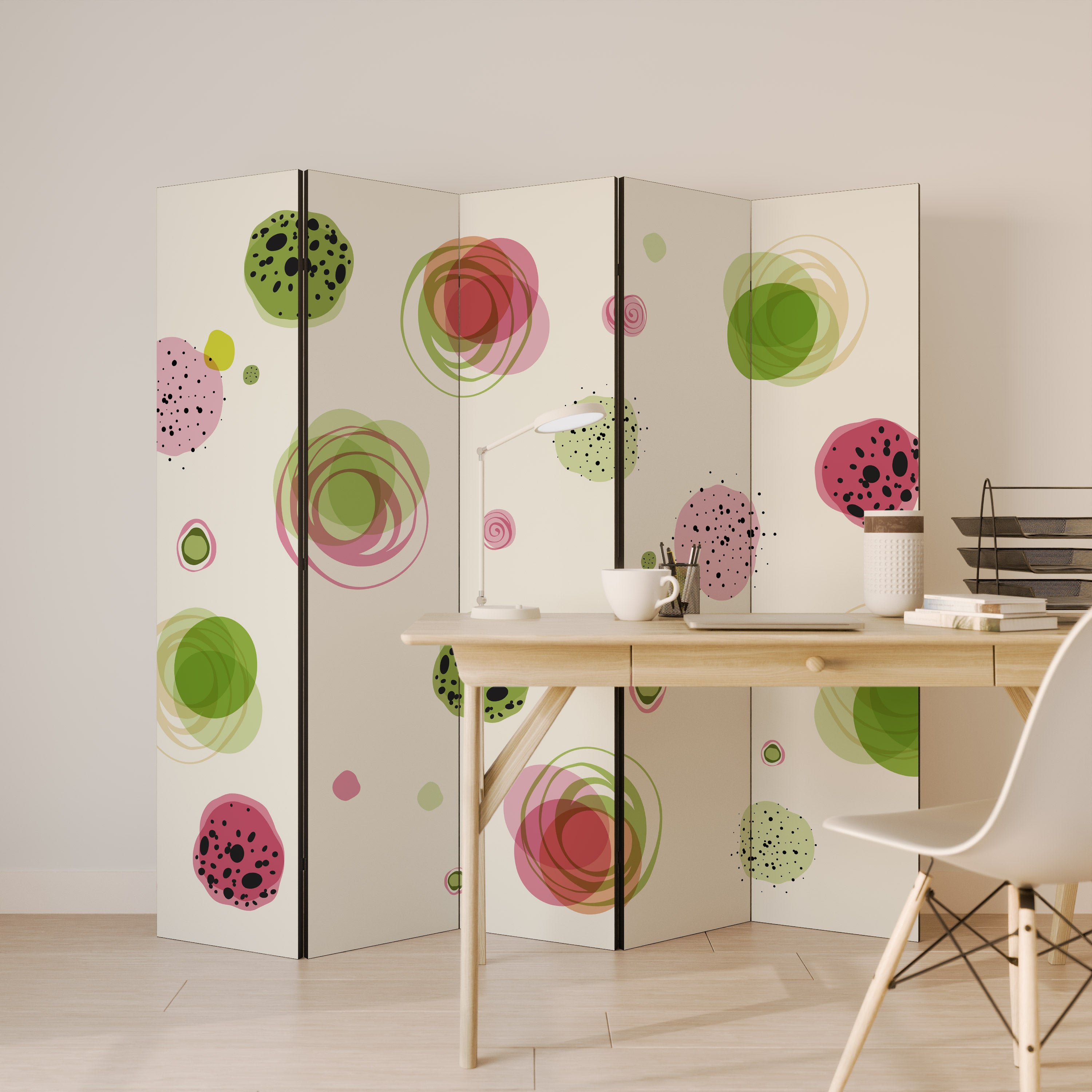 COLORFUL COSMOS 5-Panel Room Divider