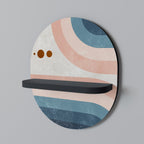 TWO HALVES Estante Ovalado Decorativo en Acabado Negro