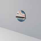 TWO HALVES Estante Ovalado Decorativo en Acabado Negro