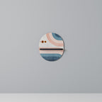 TWO HALVES Estante Ovalado Decorativo en Acabado Negro