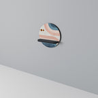 TWO HALVES Estante Redondo Decorativo en Acabado Negro