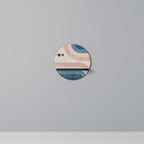 TWO HALVES Estante Redondo Decorativo en Acabado Negro