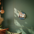 TWO HALVES Estante Redondo Decorativo en Acabado Negro